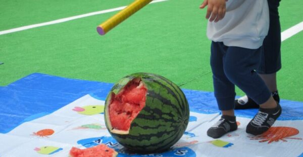 スイカ割りをしました～🍉