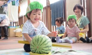 スイカ割りをしました♬(7月16日)