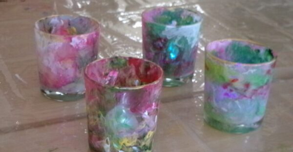 キラキラのグラスキャンドル✨